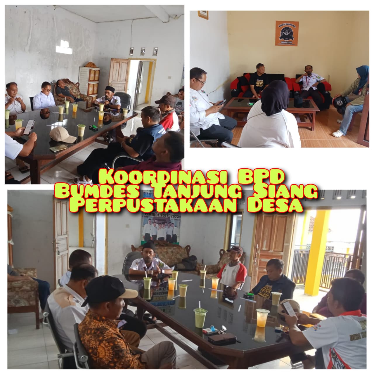 Foto Koordinasi BPD, BumDes dan Perpustakaan Desa Tanjungsiang